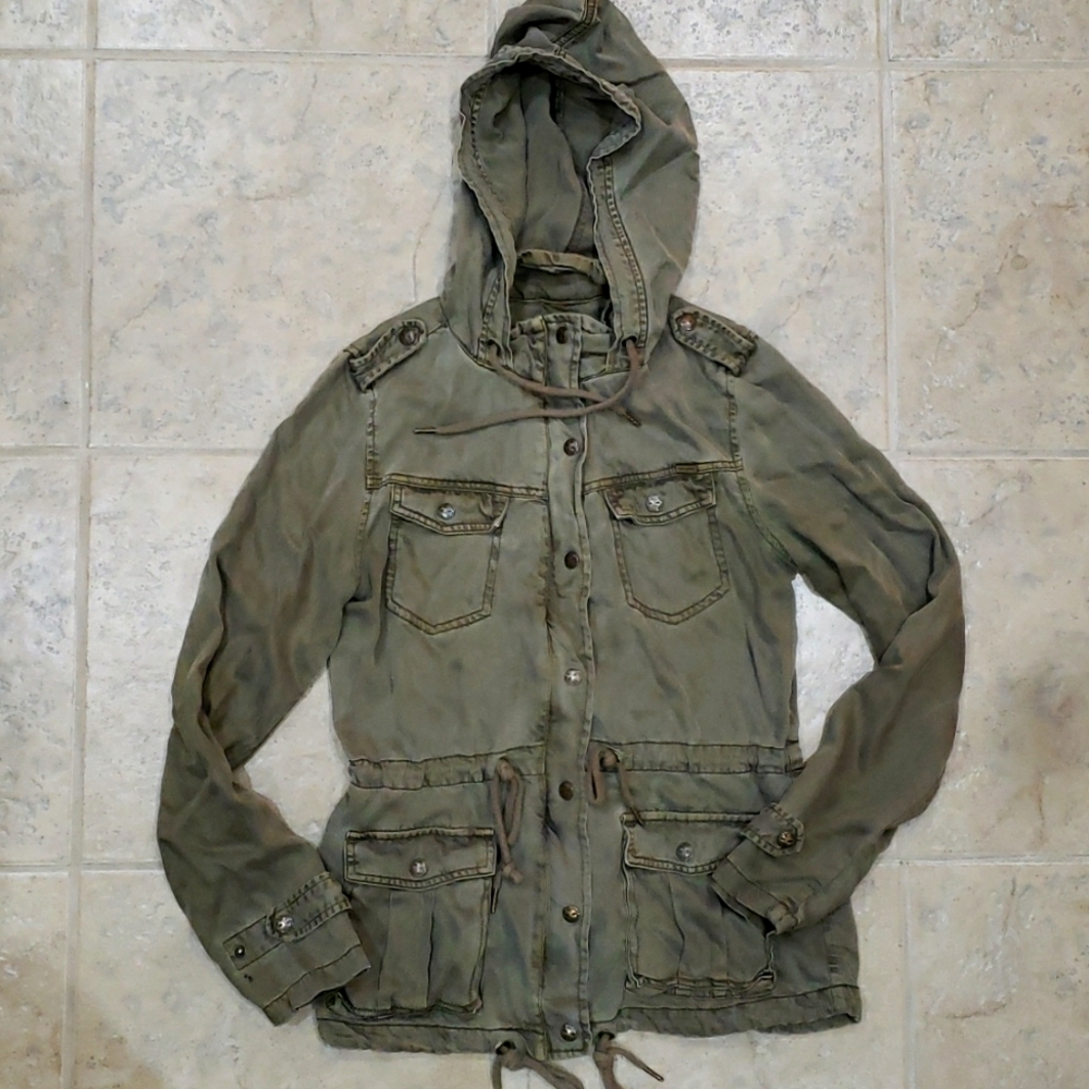 Max Studio Hooded Utility Jacket - image 1
